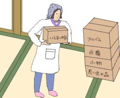 お焚き上げと終活のイラスト